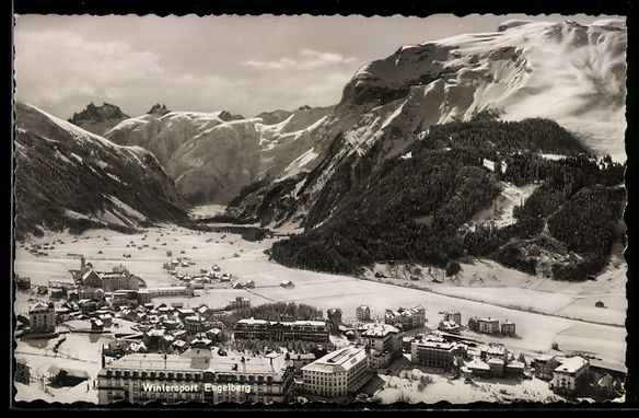 Cartoline postali: Engelberg, Ortsansicht mit Titlis und Sp – Usato da Berlin venduto da bartko-reher