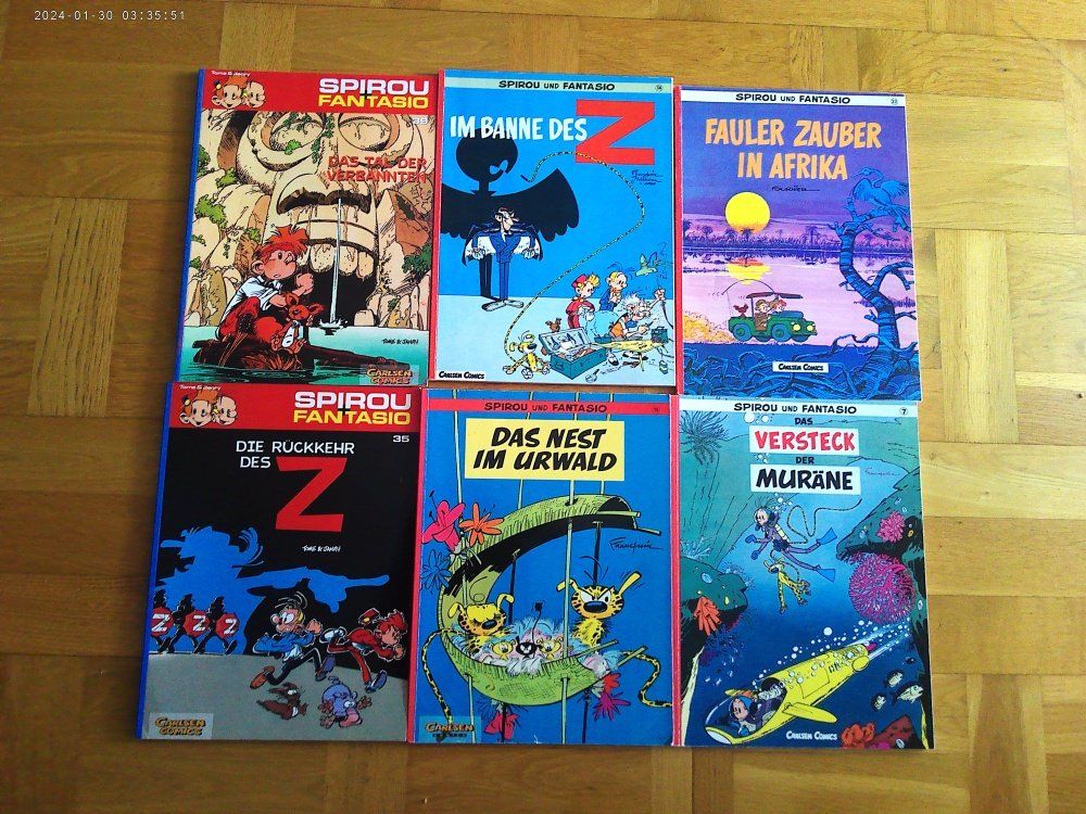 Fumetti: Spirou & Fantasio Comics - 6 x Bände - CARLSEN COMIC – Usato da Volketswil venduto da nemo2000