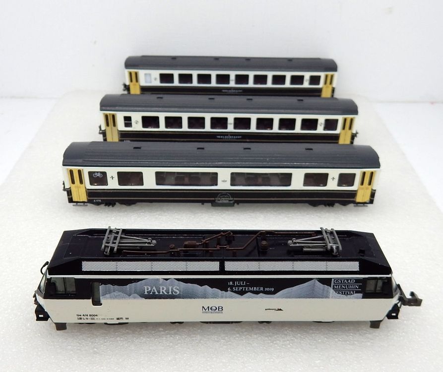 Coffret De 4 Wagons à Ranchers à Bogies RhB Rw Avec Chargement De Bois Kato K10 1891 N 1 160 Ep Vi 2r