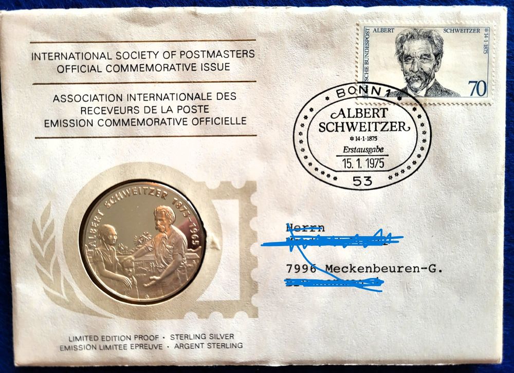 2 Silbermedaillen Albert Schweitzer (Gebraucht) in Gossau ZH für CHF 30 ...