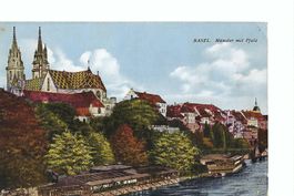 Basel Münster mit Pfalz, Top Zustand; Verlag Paul Schmidt
