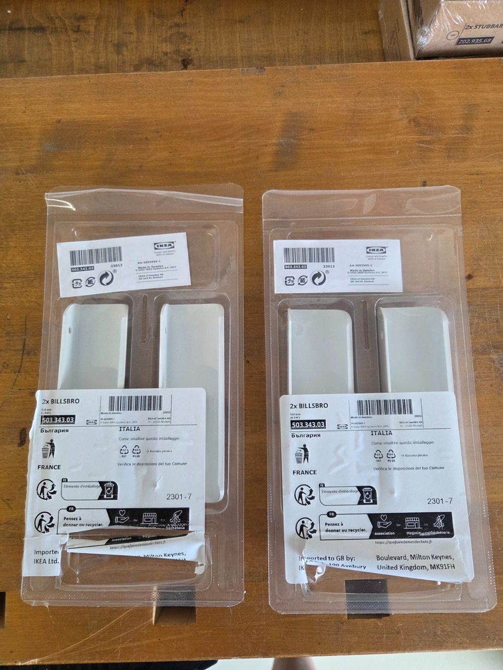 Ikea Ferramenta: 4 Poignées cuvette Ikea Billsbro – Nuovo e nell'imballaggio originale da Onnens FR venduto da got_5x29