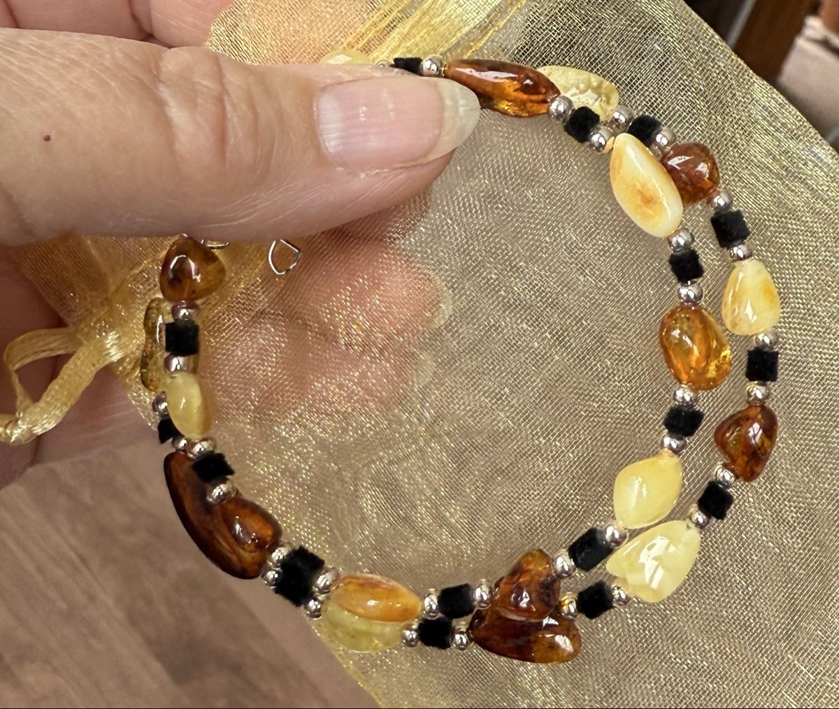 Bracciali & Braccialetti: Bernsteinkette, Handarbeit, Unikat - Accessoire! – Nuovo e nell'imballaggio originale da Ebikon venduto da elischka 5
