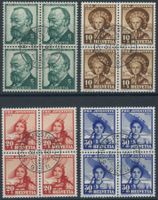 1940 - Pro Juventute - Viererblock - Ersttag Stempel ET