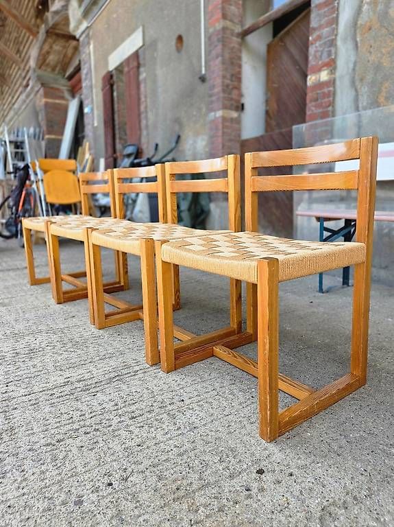 Stühle: Ensemble de 4 chaises 'traîneaux' vintage – Gebraucht aus Denezy von jonnym_ch 3