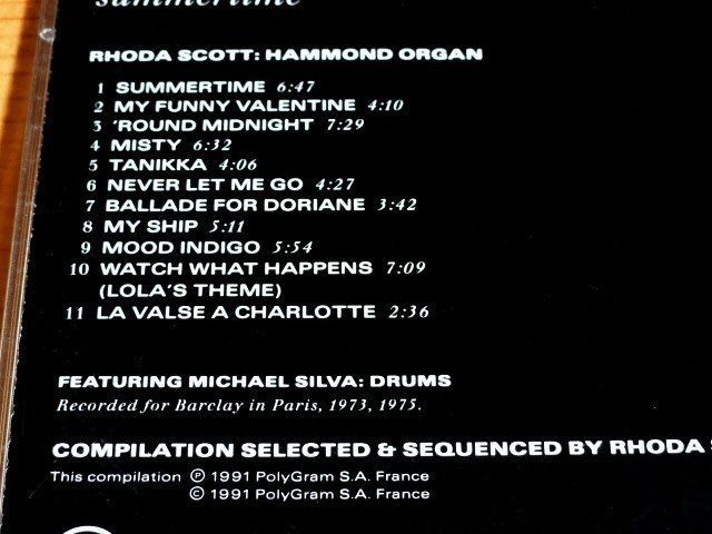 CD: Rhoda Scott [VERVE] featuring Michael Silva - Summertime – Usato da Unterbäch venduto da rubicon2012 2