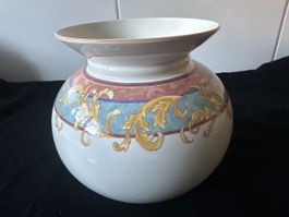 Villeroy & Boch Vase Blumenvase Porzellan weiss gold blau gr