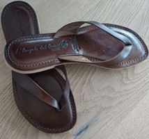 L'ANGOLO DEL CUOIO Firenze Leder Flip Flops, Gr. 37