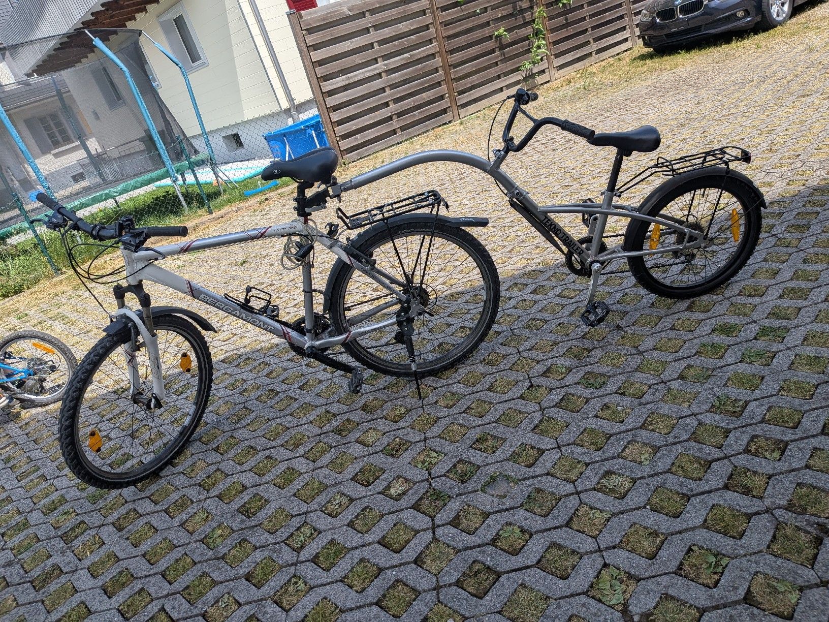 Remorques: Kindertrailer Tekno Trailer silberfarben  – D'occasion à Ettiswil par nadjae02