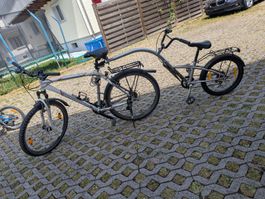 Kindertrailer Tekno Trailer silberfarben 