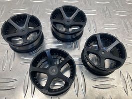 RC-Felgensatz 1:10 (Massive Bloxx) Schwarz NEU!  LIQUIDATION