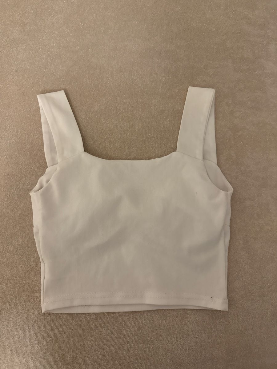 Top: Weisses Sommer Top / Bustier / Crop Top Gr. S – Usato da Zürich venduto da vallup_9 1