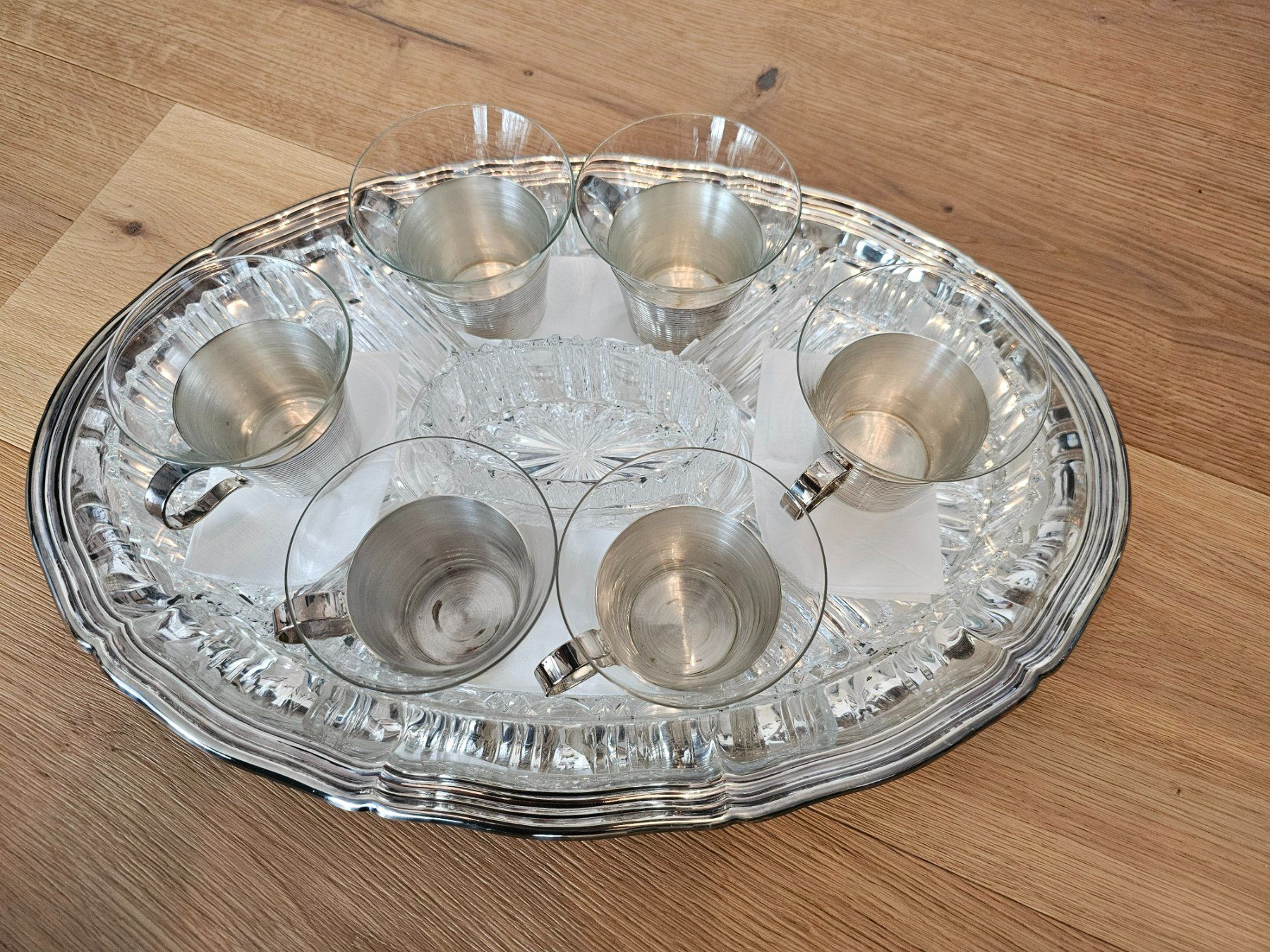 Set di piatti: Teeservice Vintage 60iger Jahre versilbert – Usato da Oetwil a.d. Limmat venduto da grisilisi 1