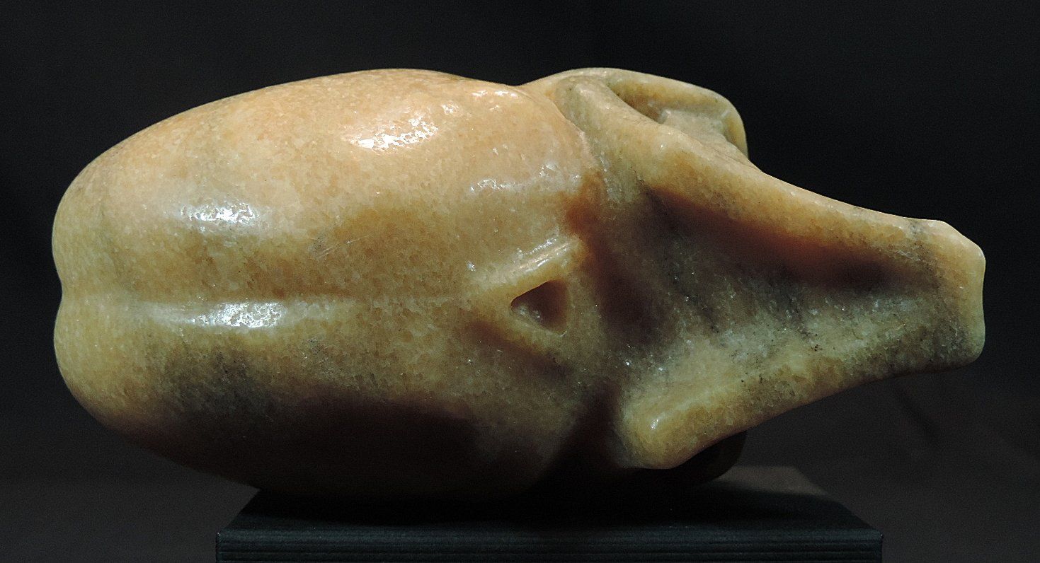 Minerali & Pietre curative: Alien Schädel aus Stein, handgeschnitzte Skulptur – Usato da Duggingen venduto da roterbambus 6