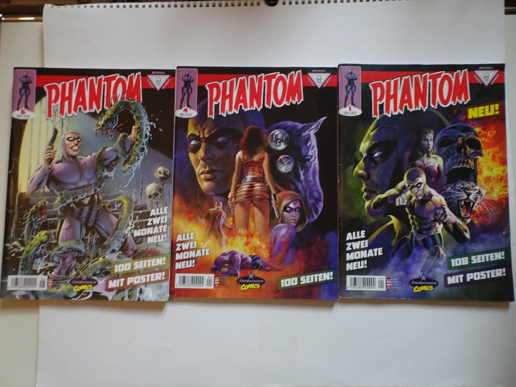 Fumetti: 3 "Phantom" Comics - Zauberstern Comic - Band 1, 4 + 6 – Usato da Schönenwerd venduto da schnitzunddrunter