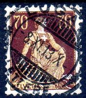 SITZENDE HELVETIA 70 RP MIT VOLLSTEMPEL LUGANO 8.XI.133X -06