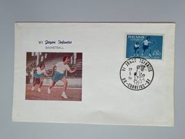 Seltener Briefumschlag VI Jogos Infantis Basketball 1956