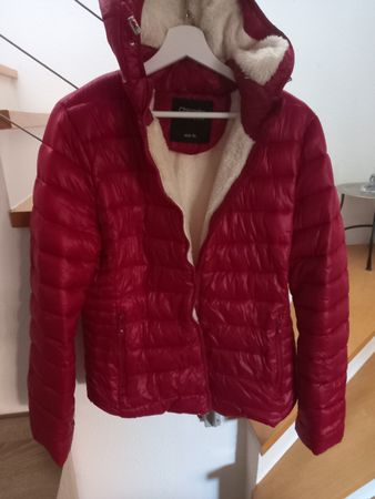 Damen Steppjacke Chicoree rot mit Kapuze Grösse L neu 