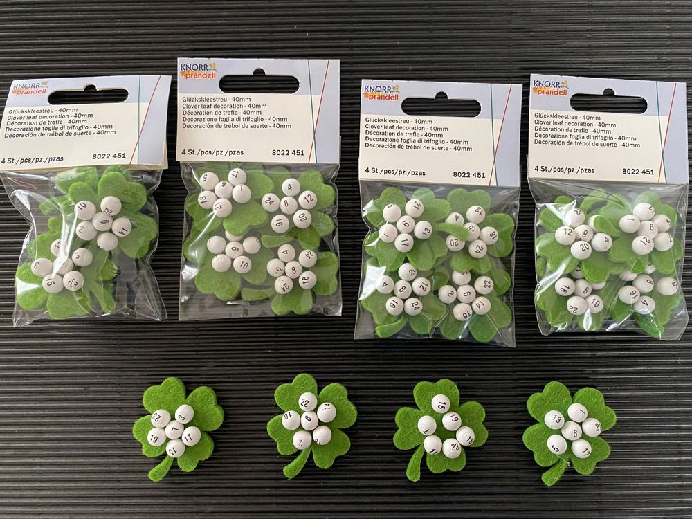 Hellgrünes Filz Kleeblatt - Bastelzubehör Für Deko In 3-60 Cm Größe