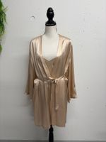 Marjolaine Seiden Morgenmantel mit Negligee 36 beige nude