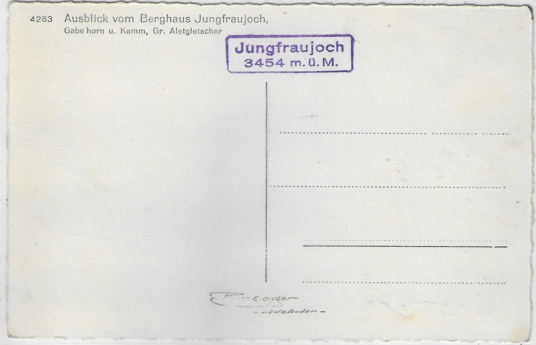 Cartes postales: Ausblick vom Berghaus Jungfraujoch – D'occasion à Ettingen par Kartenplanet 1