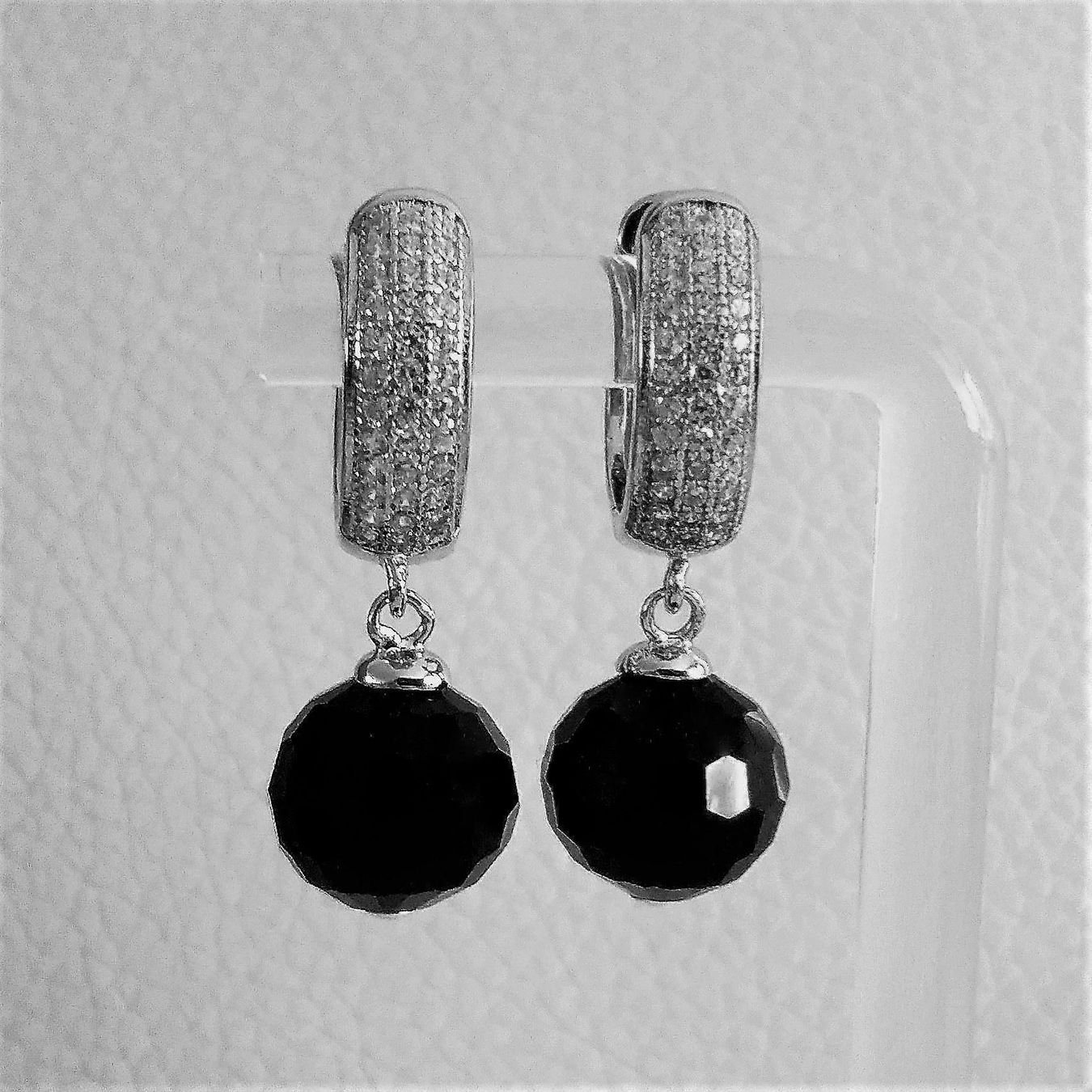 Orecchini pendenti & Orecchini a lobo: Montalin 925 Silber Creolen Noir – Nuovo e nell'imballaggio originale da Zürich venduto da Montalin2 3