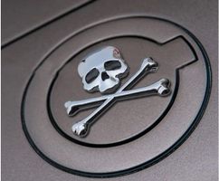 5x Totenkopf Metall Edelstahl Tête de mort 3D métal