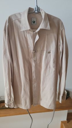 Herren Hemd Alpenland beige Grösse XL 42 Trachten Mode