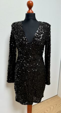 Sexy Pailettenkleid / schwarz/ neu / Gr 36