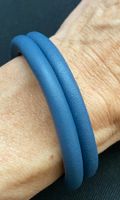 Lederarmband 40cm, Verschluss magnetisch, Indigo blau