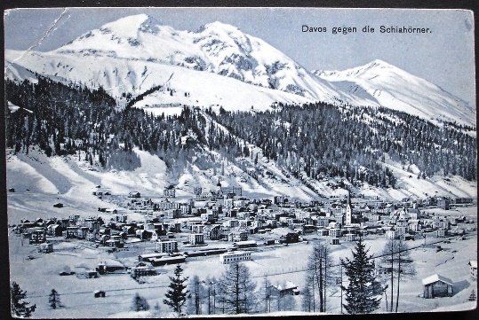 Ansichtskarten: DAVOS gegen die Schiahörner – Gebraucht aus Jona von philajona