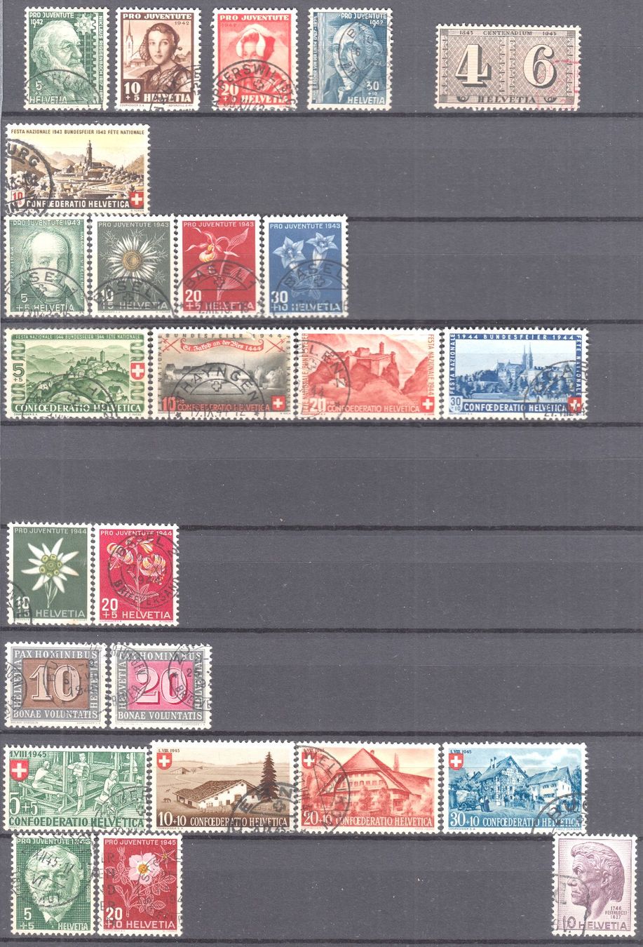 Tutti i francobolli: CH, Teil einer Briefmarken-Sammlung 1938-1948, gestempelt – Usato da Berlin venduto da philakontor 2