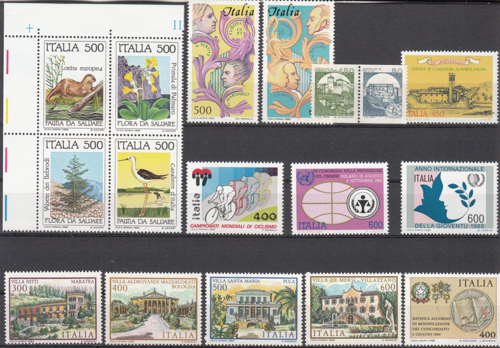 Tutti i francobolli: Italien 1985 postfrisch – Usato da Bürglen TG venduto da StampGraf 3