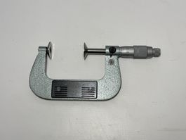 TESA 50-75mm Zahnweiten-Bügelmessschraube Teller-Mikrometer