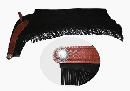 Wildleder Showchaps mit Fransen, Western Chaps, Cowboy