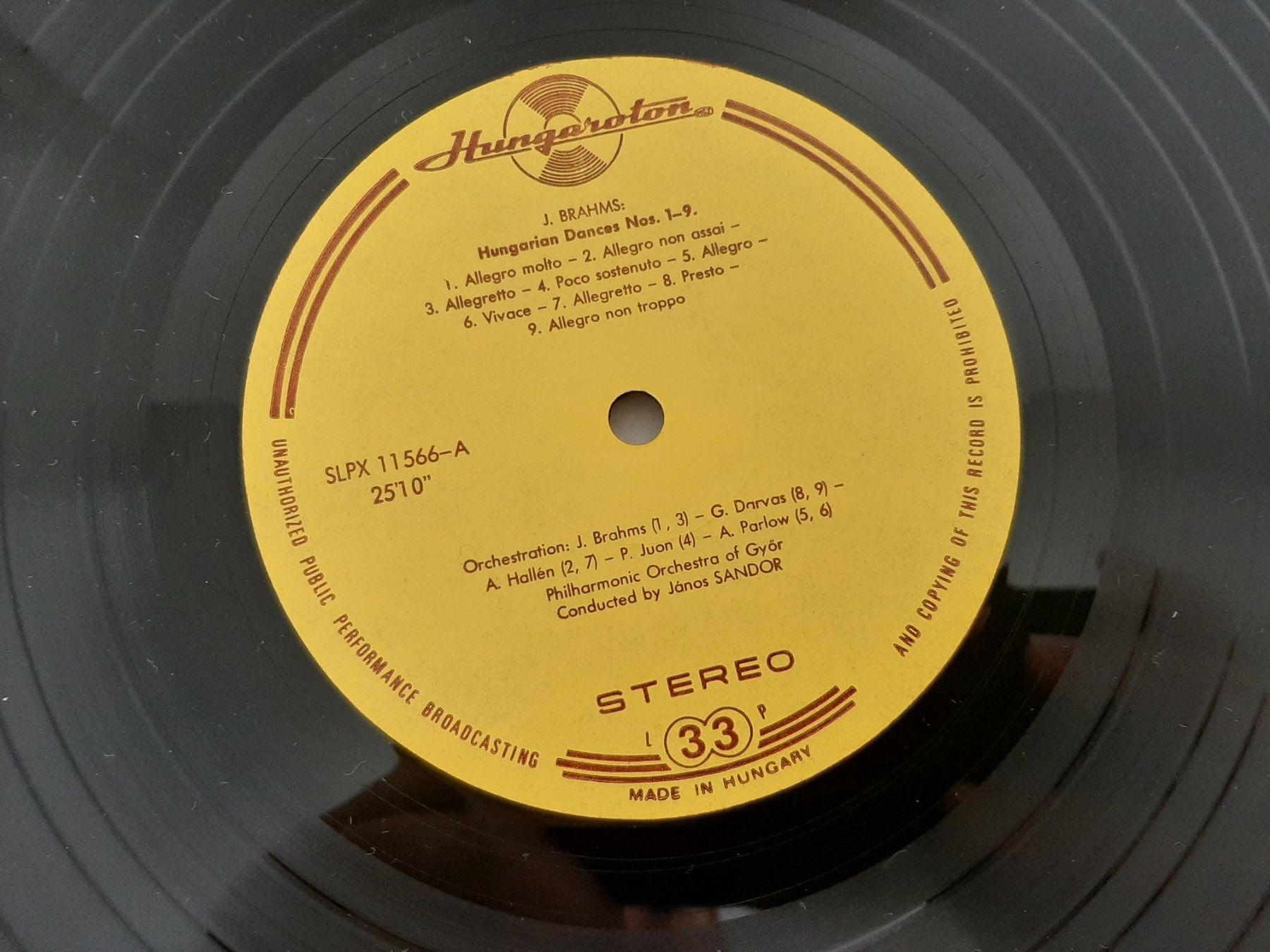 Dischi in vinile: Johannes Brahms Hungarian Dances Schallplatte – Usato da Aarburg venduto da NDK 3