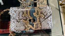 Rare Genuine Python Leather Bag | Vintage Editorial Piece