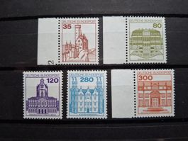 BRD 1982 Mi.1139-1143 Burgen und Schlösser (IV). Postfrisch.