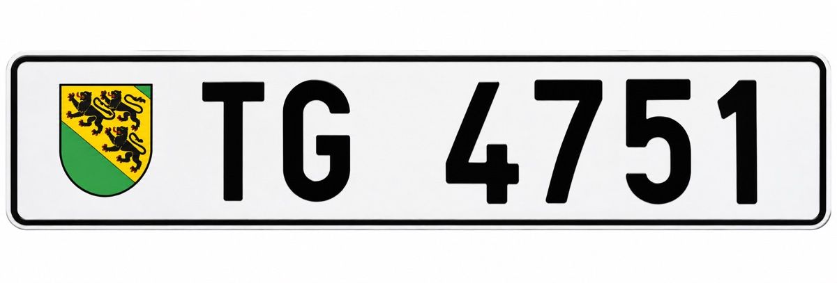 Ecriteaux: Nummer / Schild / Kennzeichen TG 4751 – D'occasion à Aadorf par Mehmet92