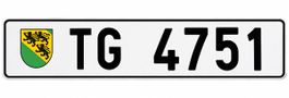 Nummer / Schild / Kennzeichen Thurgau TG 4751