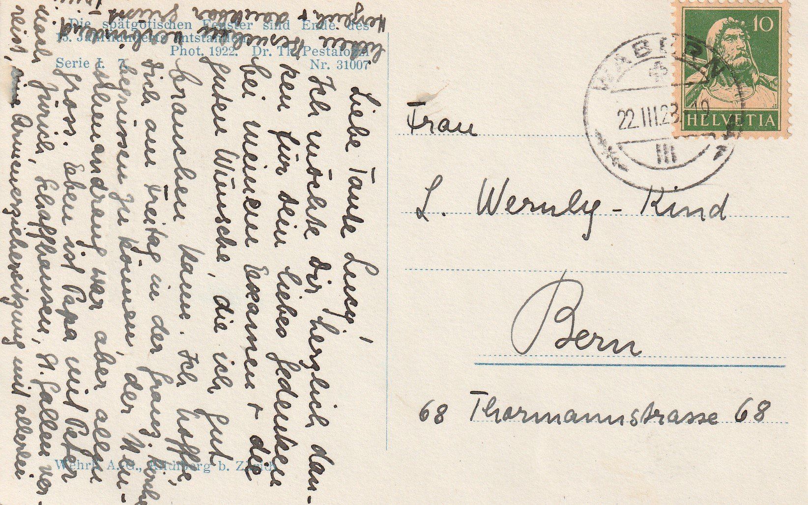 Ansichtskarten: AK Schaffhausen - gel. 1928 – Gebraucht aus Fribourg von schnalla92 1
