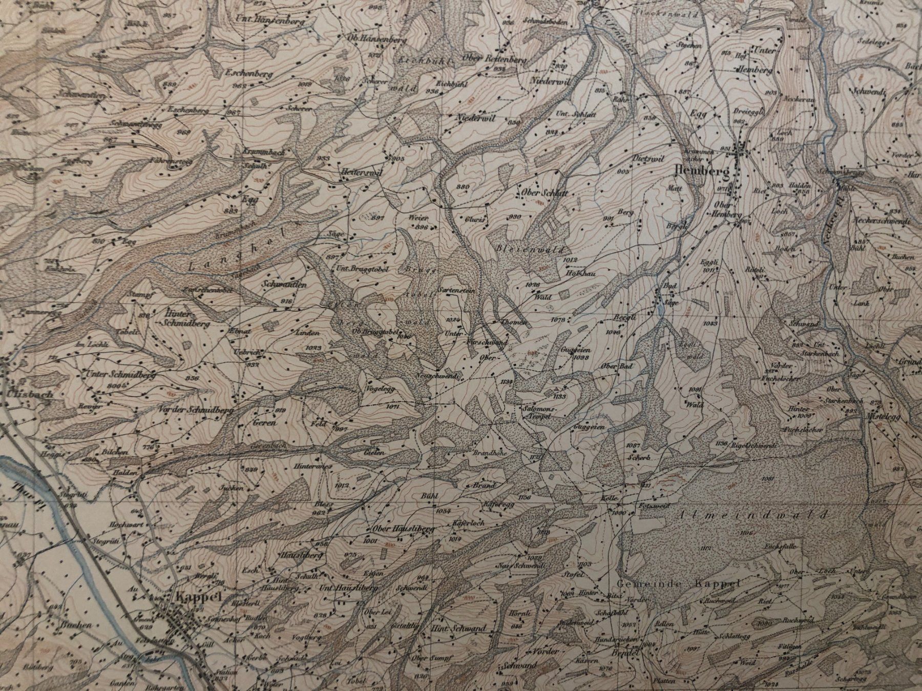 Landkarten & Atlanten: Siegfriedatlas Bl. 234: Kappel 1879 – Gebraucht aus Zürich von allp 6