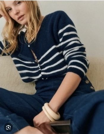Sezane Strickjacke gestreift Caspard Cardigan