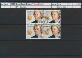 2007 "Leonhard Euler", Viererblock, ET - Stempel
