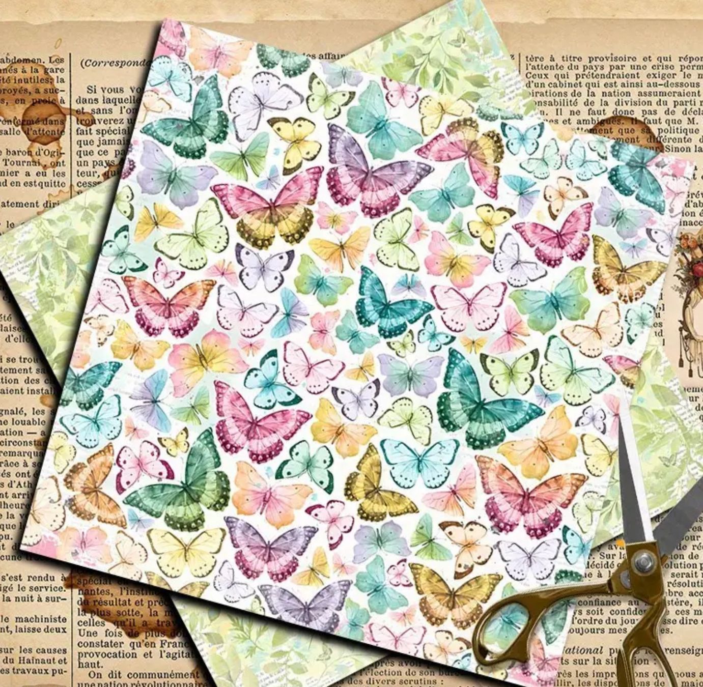 Carta: 12 Blatt Design-Papier, Bastelpapier 20x20cm – Nuovo e nell'imballaggio originale da Frenkendorf venduto da jazzplatten 3