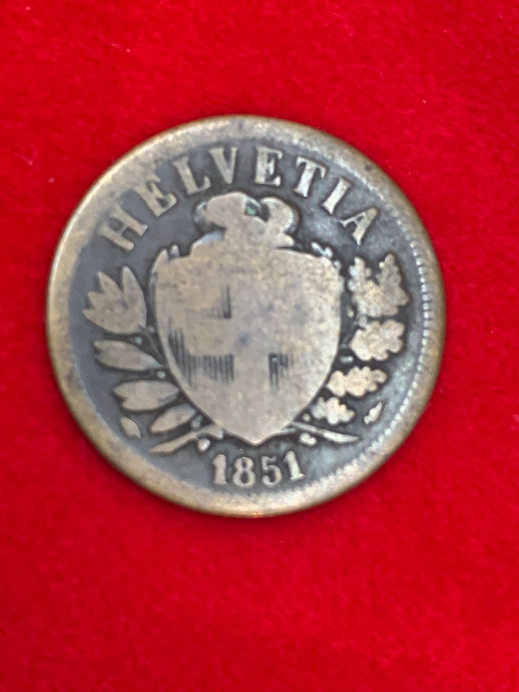 Tutti le monete: 2 Centimes 1851 Berne - Beau / Schön – Usato da LE LIGNON venduto da Katanaion
