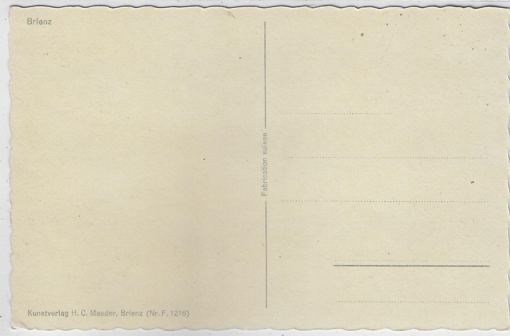 Ansichtskarten: Brienz - Generalansicht - Litho – Gebraucht aus Ettingen von Kartenplanet 1