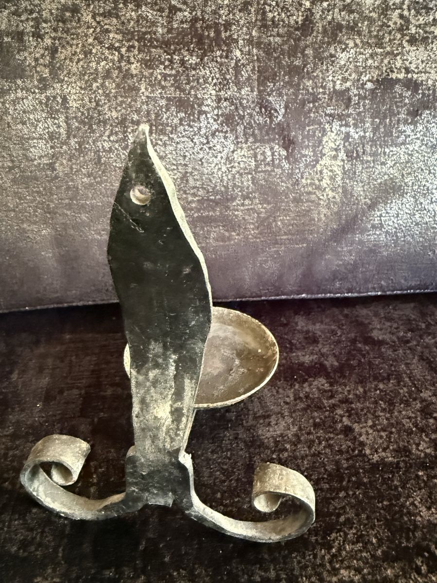 Portacandele: Support bougie feuille fer forgé ancien état d'usage – Usato da Neyruz FR venduto da sve_6hhr 1
