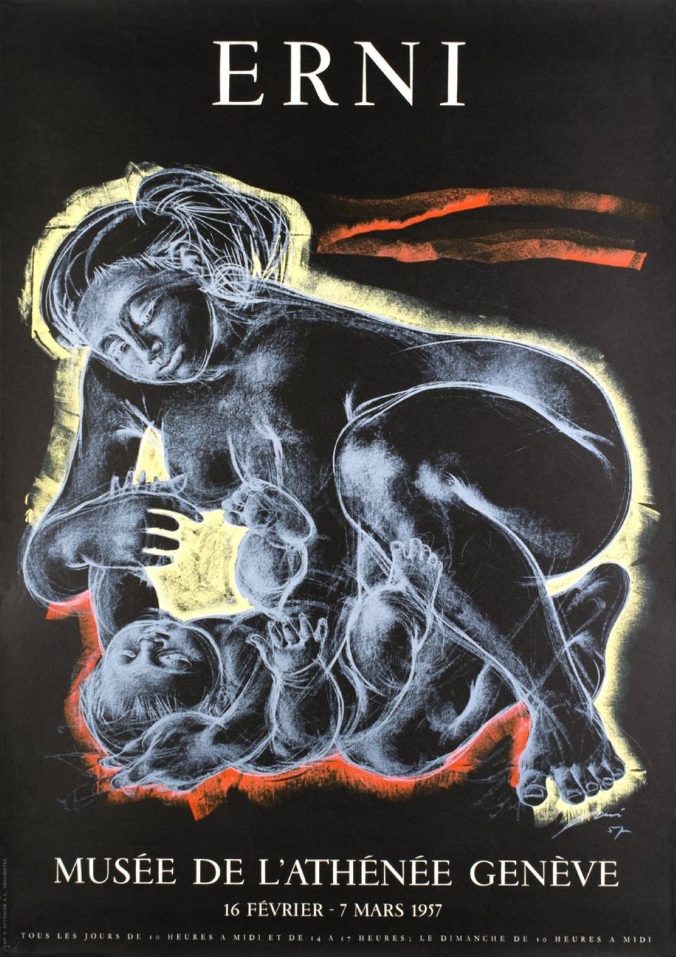 Foto & Immagini: Erni Hans "La Maternité" Affiche originale de 1957 – Nuovo (secondo la descrizione) da Epagny venduto da Kariba
