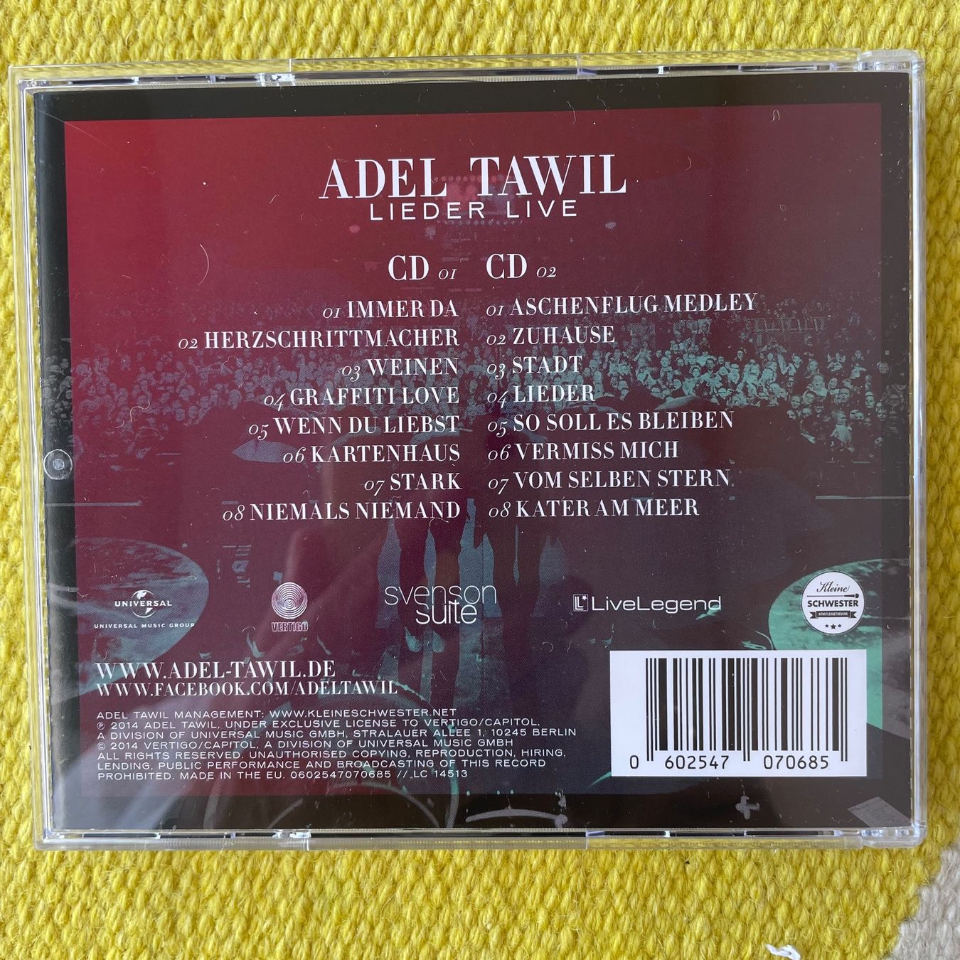 CD: ADEL TAWIL-2CD LIEDER LIVE – Usato da Rorschacherberg venduto da CD-Roli 1